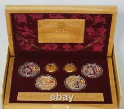 2008 China Beijing Olympic Games Gold. 667 AGW Silver 4 Oz Proof 6 Coin Series 1