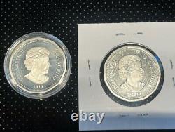 2010 $1 proof SILVER olympic sb and lb colored, loonie rare error varety