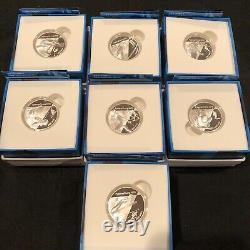 2018 Peyongchang 5000 Ywan Silver Coin Winter Olympics Set 2 7 Coins #76m