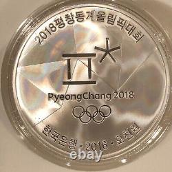 2018 Peyongchang Kora 5000 Ywan Silver Coin Winter Olympics Set 1 8 Coins #75m