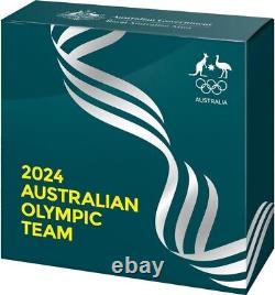 2024 AUSTRALIAN OLYMPIC TEAM $5 1oz Domed Silver Proof Coin Free Shipping