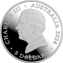 2024 AUSTRALIAN OLYMPIC TEAM $5 1oz Domed Silver Proof Coin Free Shipping