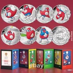 2024 France Paris Olympics Games official Mascot Phryge silver coin 10 13g7PCS