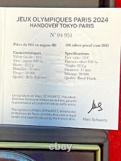 2024 Olympic Hand Over Coin Tokyo-Paris 10E Silver Proof