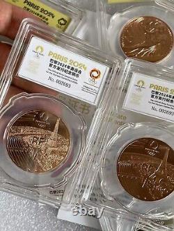 2024 Paris Olympics Official 12pcs copper coins set+Torch Silver Coin/ 13pcs set