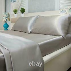 6 PC Bed Sheet Set Best Satin Silk 1000 Thread Count All US Sizes & Solid Colors
