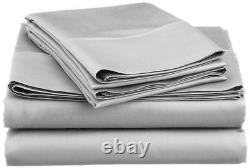 6-Piece Sheet Sets 1200 TC Soft Egyptian Cotton All Solid Colors & Sizes