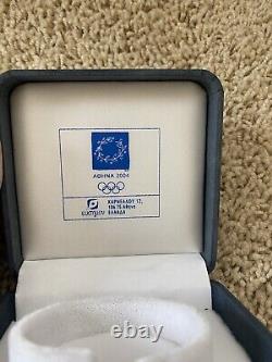 ATHENS 2004 OLYMPICS 925 SILVER 18k 750 GOLD CUFF BRACELET COLLECTOR PIECE BROKE