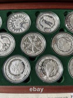 AUSTRALIA SYDNEY 2000 OLYMPIC SILVER COIN COLLECTION. 16 COINS each 1 Oz SILVER