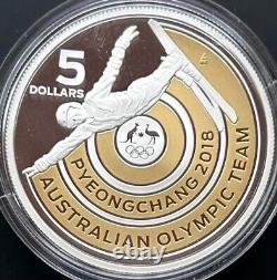 Australia 1988 Pyeongchang Winter Olympic 5 kroner Silver Coin 1oz