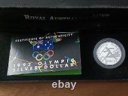 Australia 1992 $1 Olympic Games Silver Proof, Coin Fair Issue, 2500 Mintage