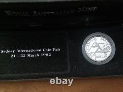 Australia 1992 $1 Olympic Games Silver Proof, Coin Fair Issue, 2500 Mintage