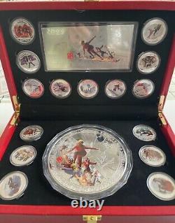 BeiJing 2022 Winter Olympic Commemorative Medal Coins Sets 17 piece