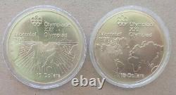 CANADA Montreal Olympics silver 0.925 10 Dollar Coins 9 coins total Investment