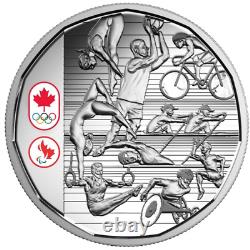 Canadian Athletes Gift Set Silver Dollar $1 Coin, Rio Olympic Games, 2016