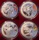 China 2008 Olympic Games Iii Set Of 4 X 1 Oz Pure Silver Proof Coins 10 Each