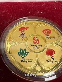 Commemorative Edition 2008 Beijing Olympics Gold/Silver Coins In Case Mint Cond