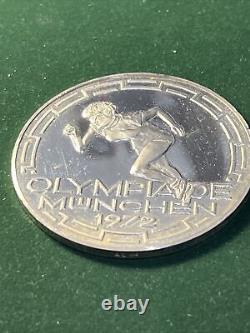 Commemorative OLYMPIC SILVER. 999.9 table Medal XX Summer Games 1972 MUNICH
