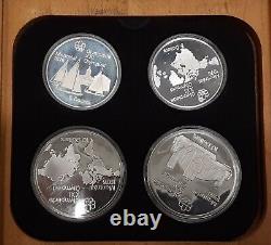 Complete 1976 Canada Montreal Olympic Games. 925 Silver 28 Coin Set in RCM OGP