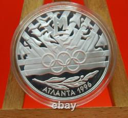 Cyprus, 1996, Atlanta Olympic Games, 1 pound, Proof, silver coin