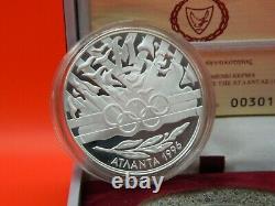 Cyprus, 1996, Atlanta Olympic Games, 1 pound, Proof, silver coin