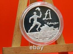 Cyprus, 2000, Sydney Olympic Games, 1 Pound, Proof, Silver coin