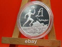 Cyprus, 2000, Sydney Olympic Games, 1 Pound, Proof, Silver coin