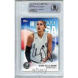 Elena Delle Donne USWNT Signed 16 Topps USA Olympics Card Beckett Authentic Slab
