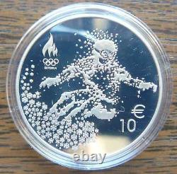 Estonia 2018 Pyeongchang Olympic Games Silver Coin 10 Euro Proof in Box w Cert