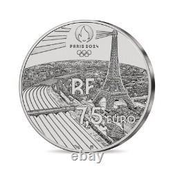 FRANCE 2024 Paris Olympic Games 7.5 Silver Coin Olympic Torch Relay marianne 1v