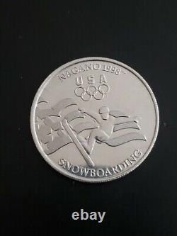 General Mills Nagano Winter Olympics 1998 Snowboarding Commemorative Coin