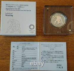 Japan 2020 Olympic Games Tokyo 1000 Yen Silver Wrestling Proof Coin NEW Japan
