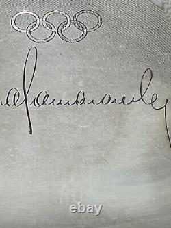 Juan Antonio Samarach Signed Autograph Olympic Silver Card Tray Limited 34/134