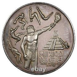 Mexico Medal 1968 Games Olympics Silver