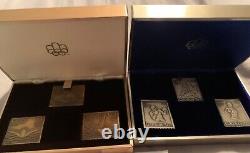 Montreal 1976 Olympics Silver and Bronze Commemorative Stamp sets. Price for both
