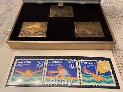 Montreal 1976 Olympics Silver and Bronze Commemorative Stamp sets. Price for both