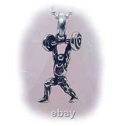 Olympic Heavyweight Bodybuilding Champion Sterling Silver Pendant