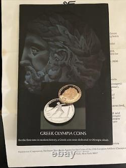 Olympics 1982 Athens 9 Piece Coin Set Greek Olympia Coin Program. All Paperwork