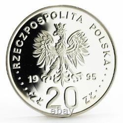 Poland 20 zlotych Atlanta Olympic Games series Wrestling proof silver coin 1995