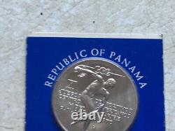 RARE 1970 PANAMA Olympic Games GREEK DISC THROWER ATHLETE SILVER