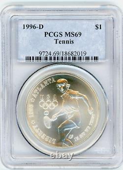 RARE 1996-D Tennis PCGS MS69 Virtually SPOT FREE UNTONED 15,983 MTD