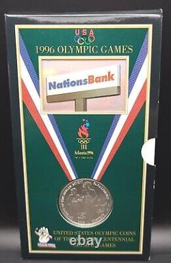 Rare 1996-d Bu Olympics Silver Dollar Commemorative Folder Track