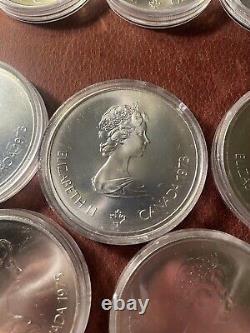 Silver Montreal Olympics Coins $5 $10 Sporting Games Cheap Silver BU Canada 925