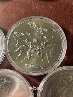 Silver Montreal Olympics Coins $5 $10 Sporting Games Cheap Silver BU Canada 925