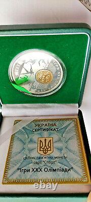 Silver coin of the XXX Olympic Games UAH 10 silver proof Ag 925 dg436