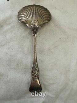 TIFFANY & Co OLYMPIAN Sterling Silver Gold Wash Clam Shell Berry Spoon No Mono