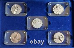 USA Olympic Teams Official 1988 Silver Team Medallions Salvador Dali Designs Set