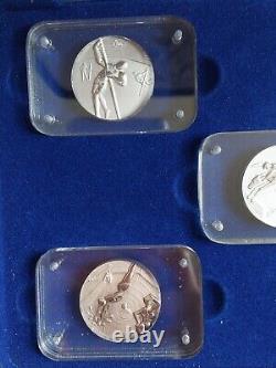 USA Olympic Teams Official 1988 Silver Team Medallions Salvador Dali Designs Set