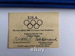 USA Olympic Teams Official 1988 Silver Team Medallions Salvador Dali Designs Set