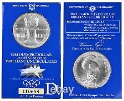 US 1983/84 Olympic Games Dollars Complete Silver 6.16oz. Proof/BU Set P-D-S